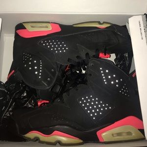 AIR JORDAN RETRO 6 INFRARED BLACK (2014) SIZE 11.5